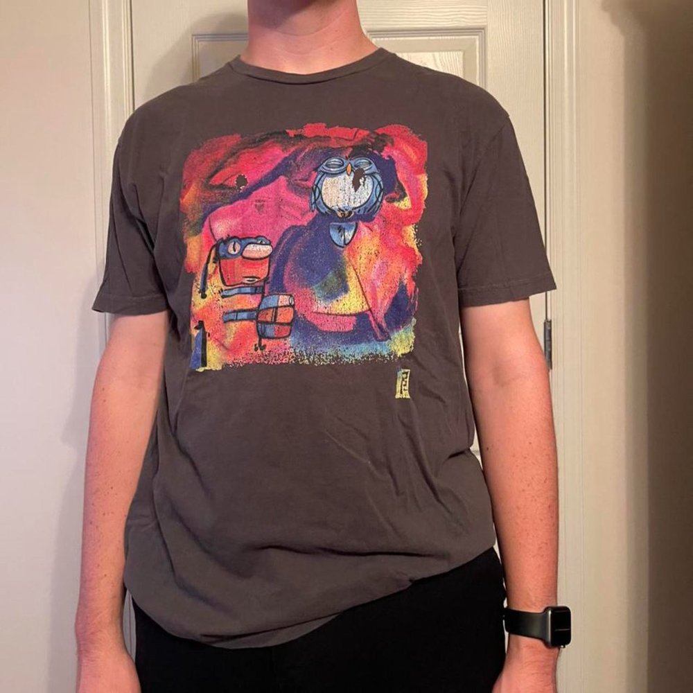 LEBO art owl dog t-shirt